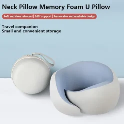 Portable Neck Protection U-Shaped Pillow, surrounds and Supports The vertebrae, Suitable for Airplanes and Cars