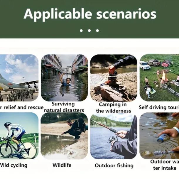 Portable Outdoor Survival Water Filter Straw for Camping, Hiking, and Wilderness Purification 1PCS