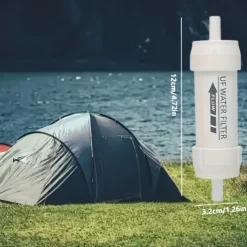 Portable Outdoor Survival Water Filter Straw for Camping, Hiking, and Wilderness Purification 1PCS