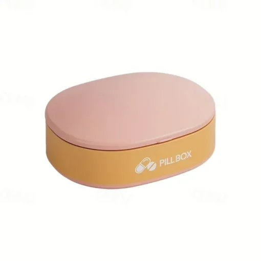 Portable Pill Organizer - Compact, Sealed Pill Case for Traveling, on-the-go Medication Storage - Multi-compartment Waterproof Candy Box for Storing Pills