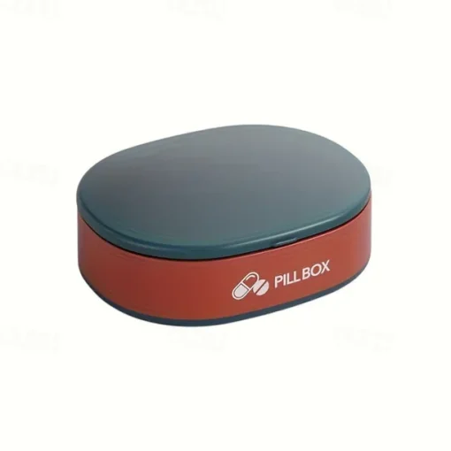 Portable Pill Organizer - Compact, Sealed Pill Case for Traveling, on-the-go Medication Storage - Multi-compartment Waterproof Candy Box for Storing Pills