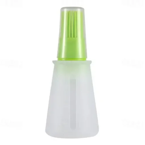 Portable Silicone Oil Bottle With Brush Grill Oil Brushes Pastry Plastic Kitchen Oil Bottle Outdoor Baking BBQ Brush