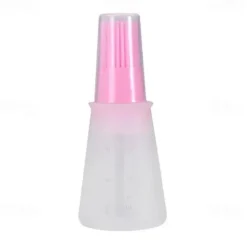 Portable Silicone Oil Bottle With Brush Grill Oil Brushes Pastry Plastic Kitchen Oil Bottle Outdoor Baking BBQ Brush