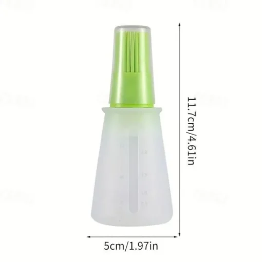 Portable Silicone Oil Bottle With Brush Grill Oil Brushes Pastry Plastic Kitchen Oil Bottle Outdoor Baking BBQ Brush