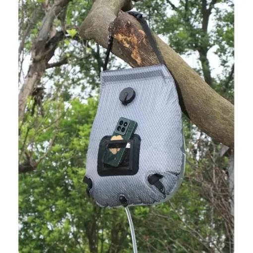 Portable Solar Shower Bag for Camping, Solar Heated Shower with Temperature Indicator, Leak-Proof Outdoor Shower for Hiking, Beach, Travel & Emergency Use