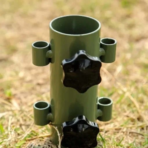 Portable Tent Holder Tube Camping Awning Rod Holder Canopy Rod Fixed Tube with Tent Pegs Tent Fixed Stand Holder