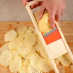 Potato Slicer Cut Potato Grid Artifact Grid Wipe Grid Knife Vegetable Cutter Wave Knife Cut Flower Knife Gadgets Accessories