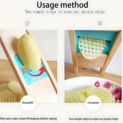 Potato Slicer Cut Potato Grid Artifact Grid Wipe Grid Knife Vegetable Cutter Wave Knife Cut Flower Knife Gadgets Accessories