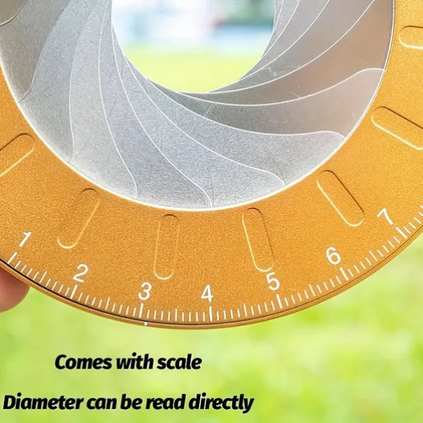 Precise Perfection Adjustable Precision Circle Drawing Tool - Dual Metallic Measuring Ruler for Pipe Diameters & Woodworking Designs, Non-Electric, Durable Brass Material, Woodworking Tool