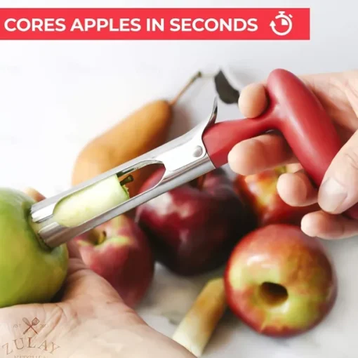 Premium Apple Corer, Durable Stainless Steel Apple Corer Remover For Pears, Bell Peppers, Honeycrisp, Gala And Pink Lady Apples, Kitchen Gadgets