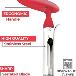 Premium Apple Corer, Durable Stainless Steel Apple Corer Remover For Pears, Bell Peppers, Honeycrisp, Gala And Pink Lady Apples, Kitchen Gadgets