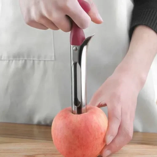Premium Apple Corer, Durable Stainless Steel Apple Corer Remover For Pears, Bell Peppers, Honeycrisp, Gala And Pink Lady Apples, Kitchen Gadgets