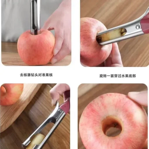 Premium Apple Corer, Durable Stainless Steel Apple Corer Remover For Pears, Bell Peppers, Honeycrisp, Gala And Pink Lady Apples, Kitchen Gadgets