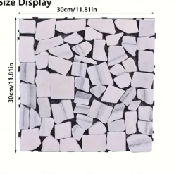 Premium Self-Laying Wood Plastic Floor Outdoor Patio Balcony Courtyard Decoration Natural Stone Look, Anti-Corrosion, Non-Slip, Easy Assembly