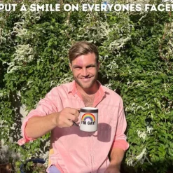 Pride Magic Mug LGBTQ Gay Pride Gift I'm Gay Rainbow Heat Change Mug - Funny Rude Mug - Message Appears As It Heats - Perfect Novelty Gag Gift