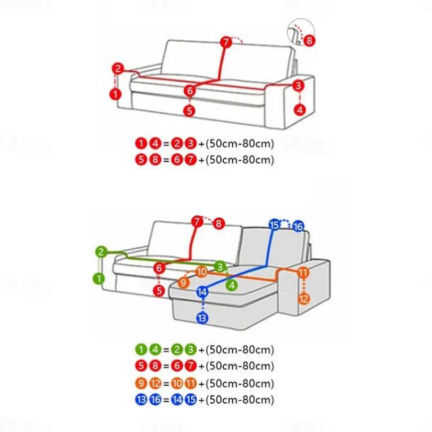 Primaloft Sofa Blanket Full Cover Pure Cotton Plain Color Not Fading Sofa Towel Sofa Cover with Ruffles