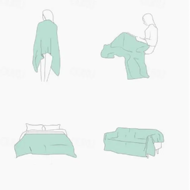 Primaloft Sofa Blanket Full Cover Pure Cotton Plain Color Not Fading Sofa Towel Sofa Cover with Ruffles