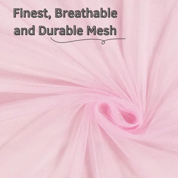 Princess Bed Canopy for Girls, Fantasy Tulle Girls Room Decor Crown Bed Curtains - 360° Encrypted Tulle Bed Canopy to Cover Toddler Crib