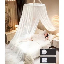 Princess Bed Net Canopy Bedding Decor Sweet Style Round Dome Mosquito Net Dome-Style for Household Use Hanging Princess-Style Tents To Prevent Mosquitoe