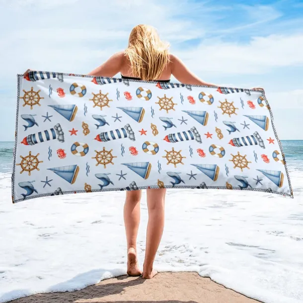 Printed Beach Towel, Lightweight Quick-Dry Sand-Free Beach Blanket, Ideal for Travel, Pool, and Outdoor Use