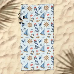 Printed Beach Towel, Lightweight Quick-Dry Sand-Free Beach Blanket, Ideal for Travel, Pool, and Outdoor Use