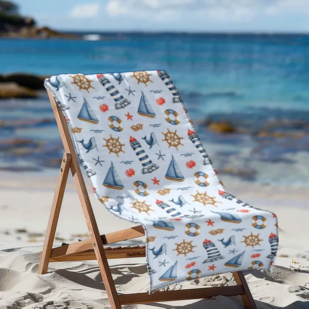 Printed Beach Towel, Lightweight Quick-Dry Sand-Free Beach Blanket, Ideal for Travel, Pool, and Outdoor Use
