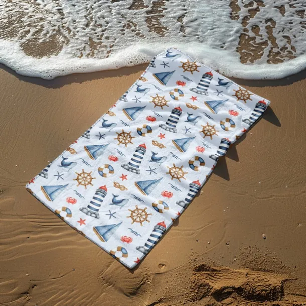 Printed Beach Towel, Lightweight Quick-Dry Sand-Free Beach Blanket, Ideal for Travel, Pool, and Outdoor Use