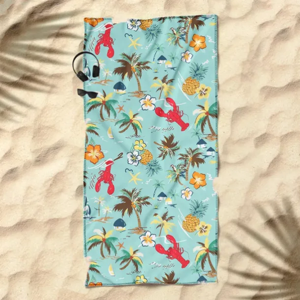 Printed Beach Towel, Lightweight Quick-Dry Sand-Free Beach Blanket, Ideal for Travel, Pool, and Outdoor Use