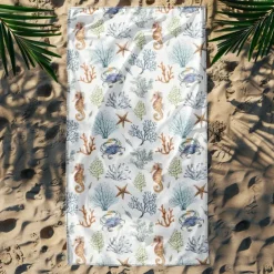 Printed Beach Towel, Lightweight Quick-Dry Sand-Free Beach Blanket, Ideal for Travel, Pool, and Outdoor Use