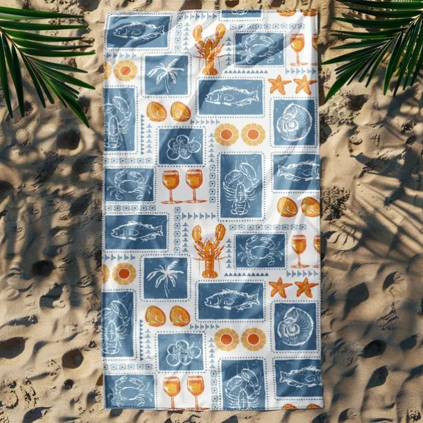 Printed Beach Towel, Lightweight Quick-Dry Sand-Free Beach Blanket, Ideal for Travel, Pool, and Outdoor Use