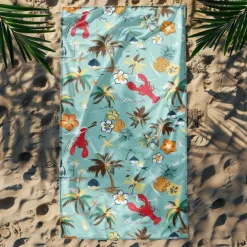 Printed Beach Towel, Lightweight Quick-Dry Sand-Free Beach Blanket, Ideal for Travel, Pool, and Outdoor Use