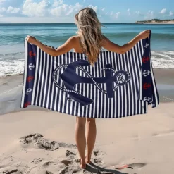 Printed Beach Towel, Lightweight Quick-Dry Sand-Free Beach Blanket, Ideal for Travel, Pool, and Outdoor Use