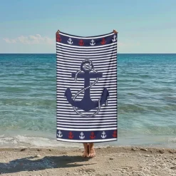 Printed Beach Towel, Lightweight Quick-Dry Sand-Free Beach Blanket, Ideal for Travel, Pool, and Outdoor Use