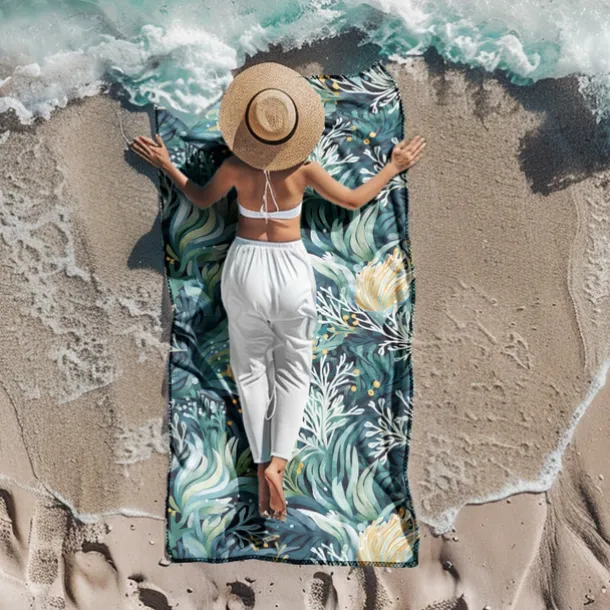 Printed Beach Towel, Lightweight Quick-Dry Sand-Free Beach Blanket, Ideal for Travel, Pool, and Outdoor Use