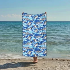 Printed Beach Towel, Lightweight Quick-Dry Sand-Free Beach Blanket, Ideal for Travel, Pool, and Outdoor Use