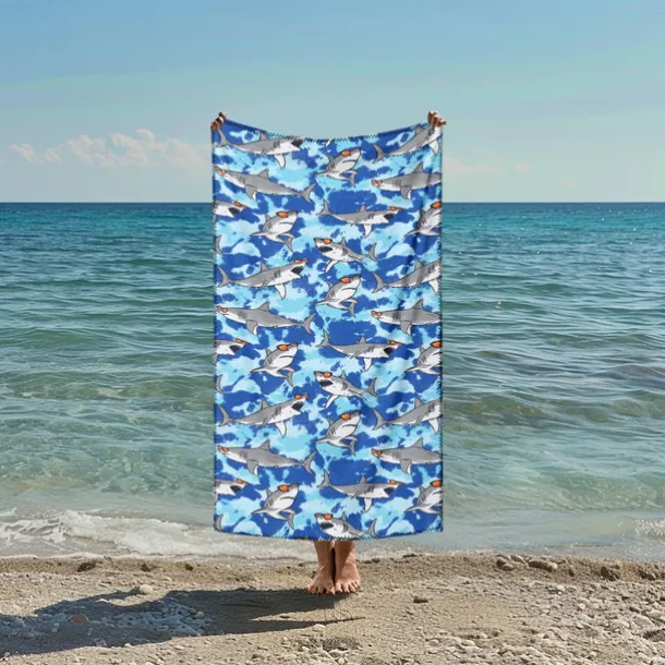 Printed Beach Towel, Lightweight Quick-Dry Sand-Free Beach Blanket, Ideal for Travel, Pool, and Outdoor Use