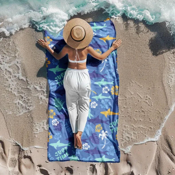 Printed Beach Towel, Lightweight Quick-Dry Sand-Free Beach Blanket, Ideal for Travel, Pool, and Outdoor Use