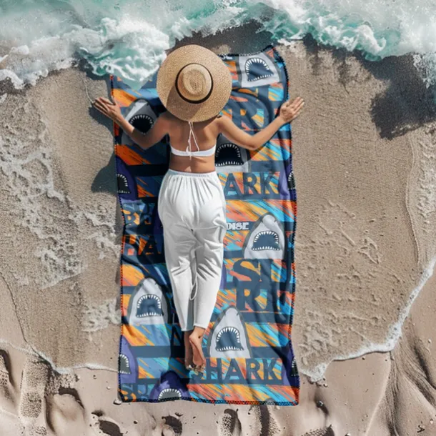 Printed Beach Towel, Lightweight Quick-Dry Sand-Free Beach Blanket, Ideal for Travel, Pool, and Outdoor Use