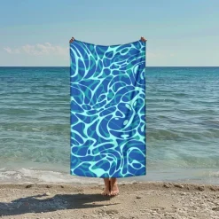 Printed Beach Towel, Lightweight Quick-Dry Sand-Free Beach Blanket, Ideal for Travel, Pool, and Outdoor Use