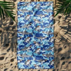 Printed Beach Towel, Lightweight Quick-Dry Sand-Free Beach Blanket, Ideal for Travel, Pool, and Outdoor Use
