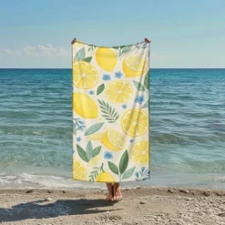 Printed Beach Towel, Lightweight Quick-Dry Sand-Free Beach Blanket, Ideal for Travel, Pool, and Outdoor Use