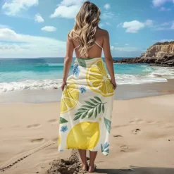 Printed Beach Towel, Lightweight Quick-Dry Sand-Free Beach Blanket, Ideal for Travel, Pool, and Outdoor Use
