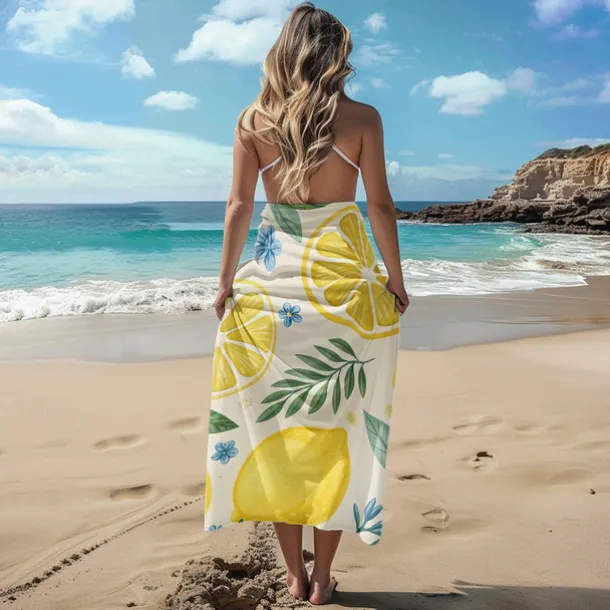 Printed Beach Towel, Lightweight Quick-Dry Sand-Free Beach Blanket, Ideal for Travel, Pool, and Outdoor Use
