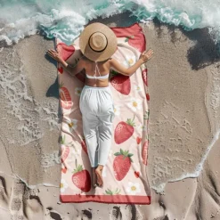Printed Beach Towel, Lightweight Quick-Dry Sand-Free Beach Blanket, Ideal for Travel, Pool, and Outdoor Use