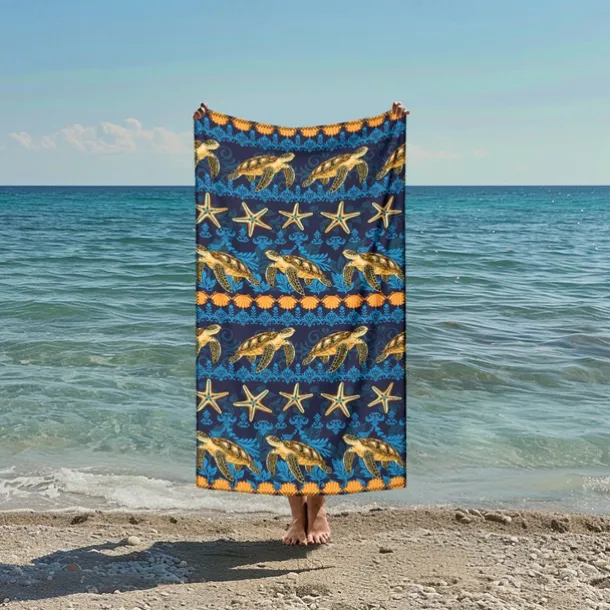 Printed Beach Towel, Lightweight Quick-Dry Sand-Free Beach Blanket, Ideal for Travel, Pool, and Outdoor Use