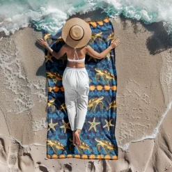 Printed Beach Towel, Lightweight Quick-Dry Sand-Free Beach Blanket, Ideal for Travel, Pool, and Outdoor Use