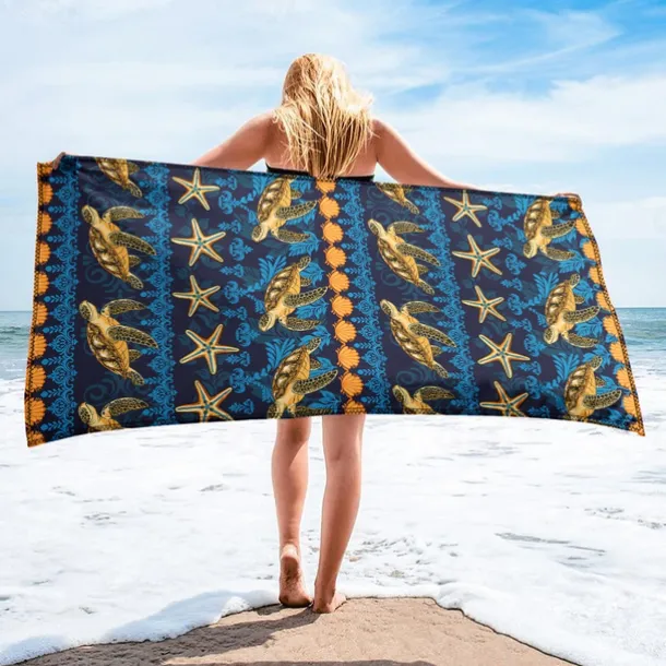 Printed Beach Towel, Lightweight Quick-Dry Sand-Free Beach Blanket, Ideal for Travel, Pool, and Outdoor Use