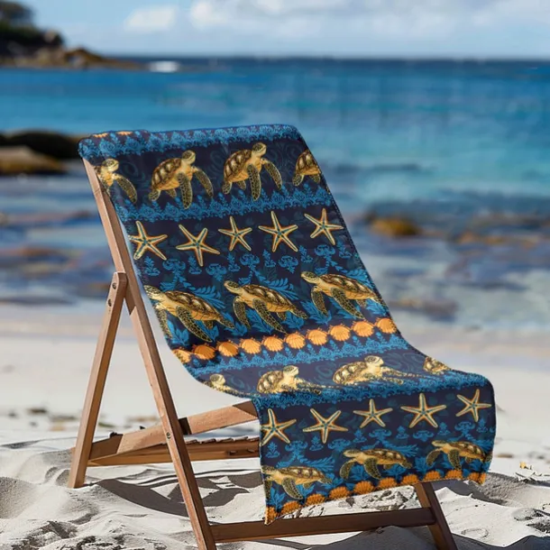 Printed Beach Towel, Lightweight Quick-Dry Sand-Free Beach Blanket, Ideal for Travel, Pool, and Outdoor Use