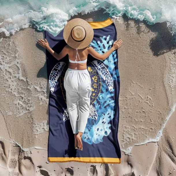 Printed Beach Towel, Lightweight Quick-Dry Sand-Free Beach Blanket, Ideal for Travel, Pool, and Outdoor Use