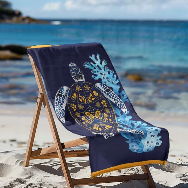 Printed Beach Towel, Lightweight Quick-Dry Sand-Free Beach Blanket, Ideal for Travel, Pool, and Outdoor Use